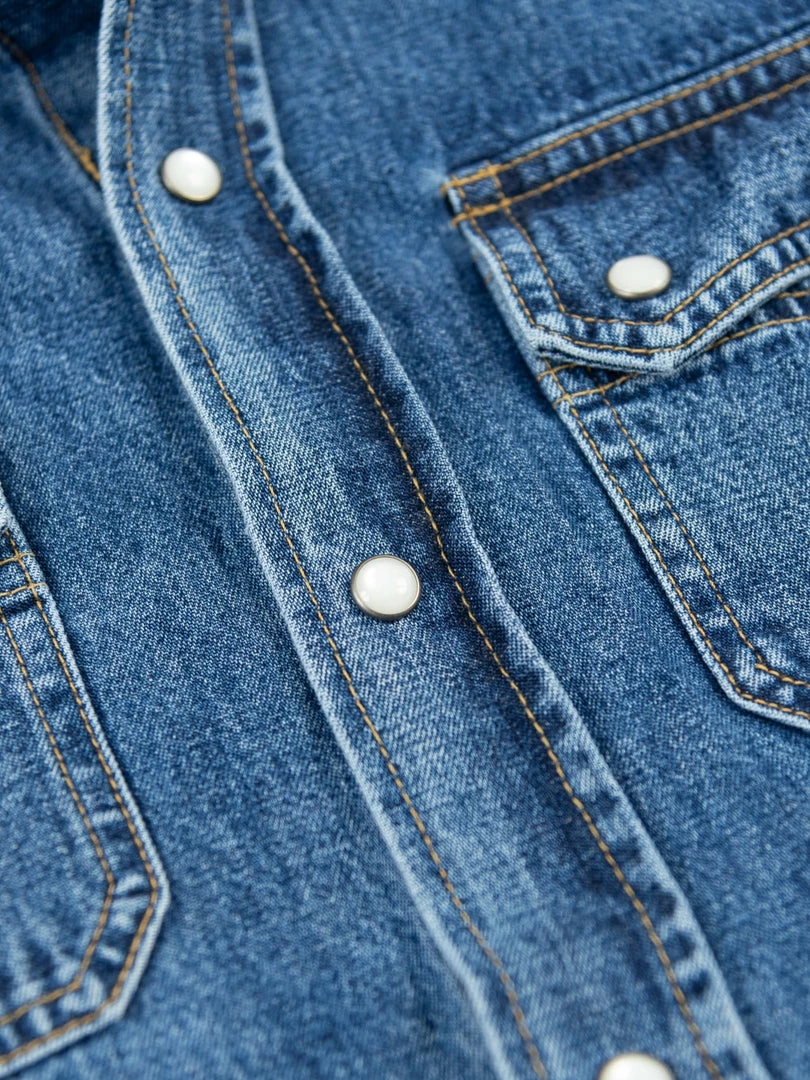 3sixteen Crosscut Western Stonewashed Denim Shirt NEW ARRIVALS 16 3sixteen Crosscut Western Stonewashed Denim Shirt NEW ARRIVALS