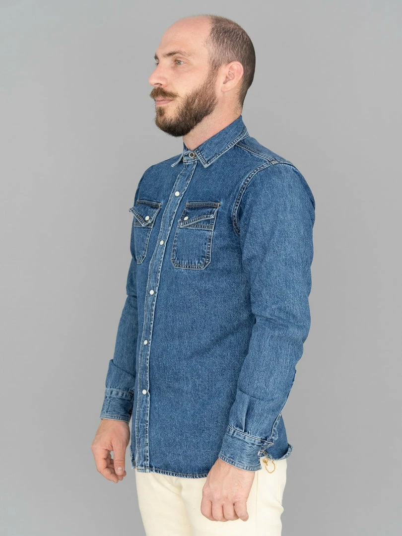 3sixteen Crosscut Western Stonewashed Denim Shirt NEW ARRIVALS 6 3sixteen Crosscut Western Stonewashed Denim Shirt NEW ARRIVALS