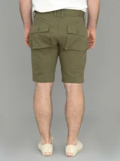3sixteen Fatigue Shorts HBT Herringbone Twill Washed Olive NEW ARRIVALS