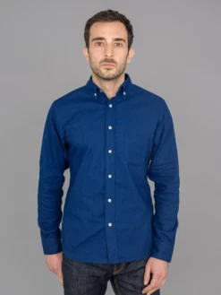 3sixteen Long Sleeve Button Down Indigo Sashiko NEW ARRIVALS