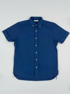 NEW ARRIVALS 3sixteen Short Sleeve Button Down Indigo Sashiko