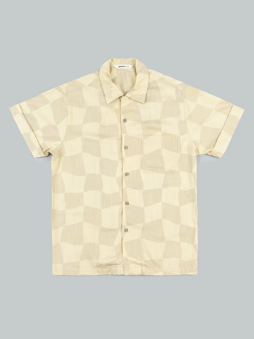 3sixteen Vacation Drunk Chess Shirt Tan/Natural 3 3sixteen Vacation Drunk Chess Shirt Tan/Natural