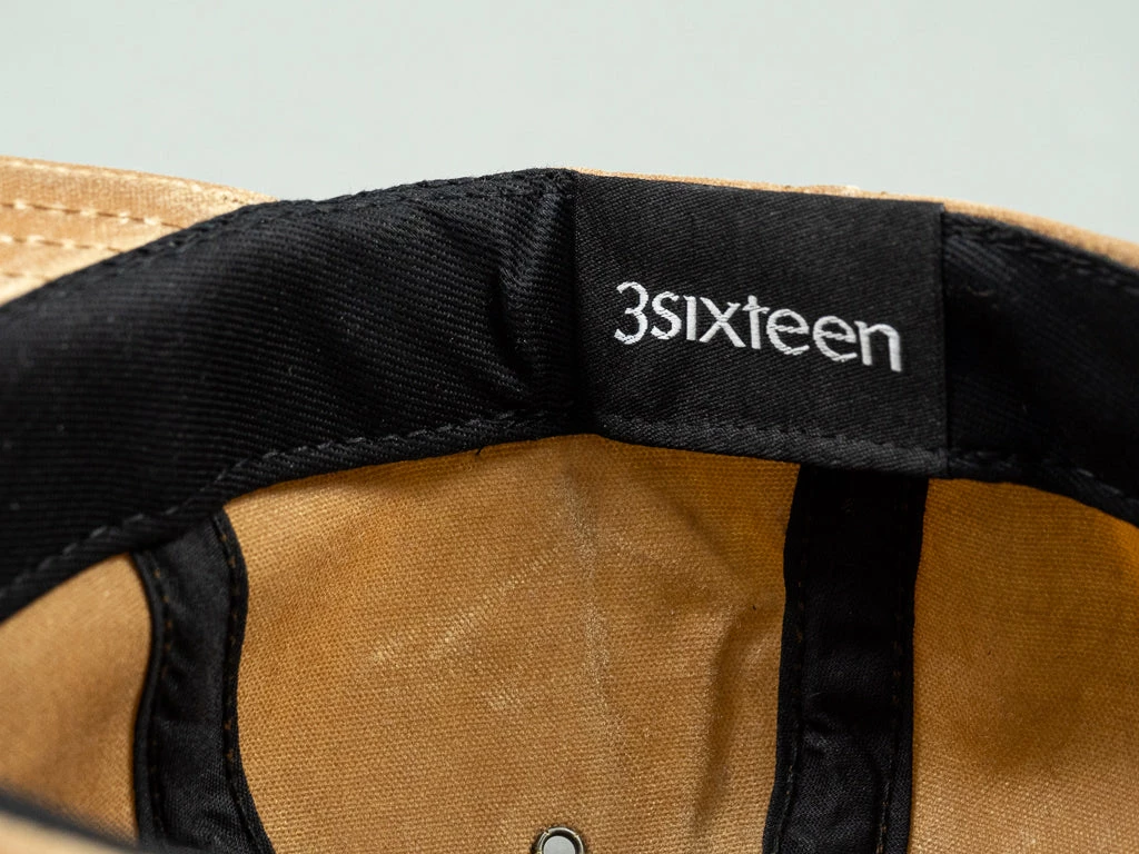 3sixteen Waxed Canvas Baseball Cap Brown 6 3sixteen Waxed Canvas Baseball Cap Brown