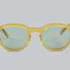 Calee Wellington Type Glasses Yellow/Green 1 Calee Wellington Type Glasses Yellow/Green