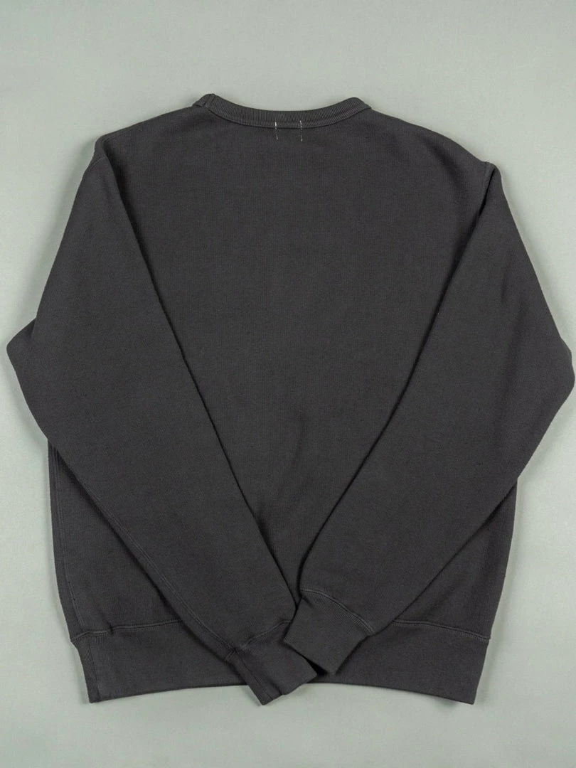 Loop & Weft Tompkins Knit V-Gusset Crewneck Sweatshirt Black 10 Loop & Weft Tompkins Knit V-Gusset Crewneck Sweatshirt Black