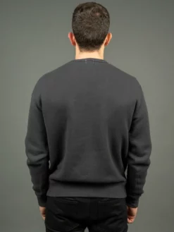 Loop & Weft Tompkins Knit V-Gusset Crewneck Sweatshirt Black