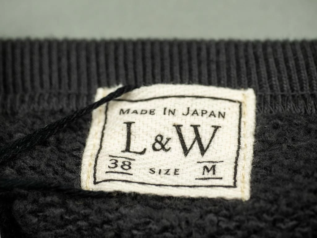 Loop & Weft Tompkins Knit V-Gusset Crewneck Sweatshirt Black 21 Loop & Weft Tompkins Knit V-Gusset Crewneck Sweatshirt Black