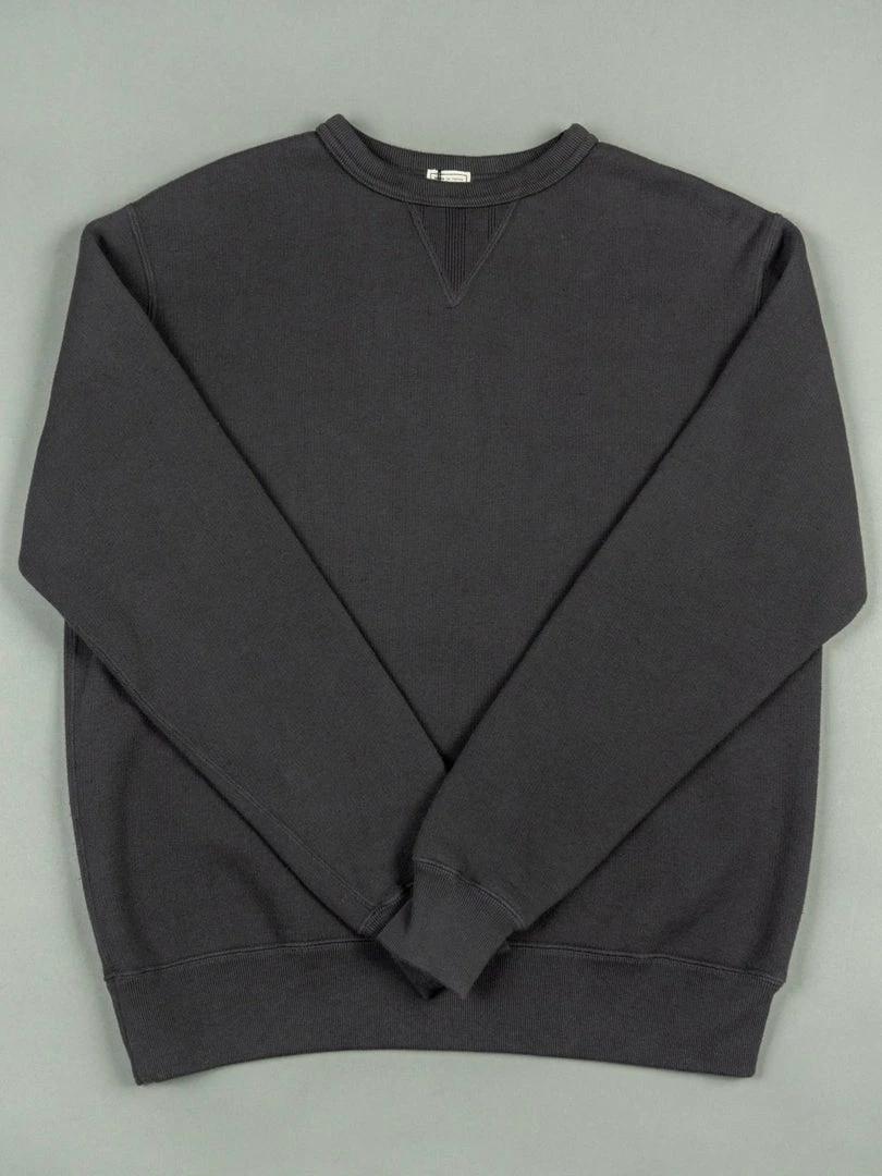 Loop & Weft Tompkins Knit V-Gusset Crewneck Sweatshirt Black 9 Loop & Weft Tompkins Knit V-Gusset Crewneck Sweatshirt Black