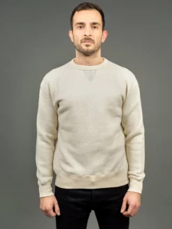 Loop & Weft Tompkins Knit V-Gusset Crewneck Sweatshirt Oatmeal