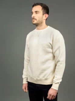 Loop & Weft Tompkins Knit V-Gusset Crewneck Sweatshirt Oatmeal