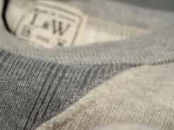 Loop & Weft Tompkins Knit V-Gusset Crewneck Sweatshirt Grey