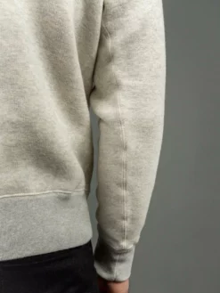 Loop & Weft Tompkins Knit V-Gusset Crewneck Sweatshirt Grey