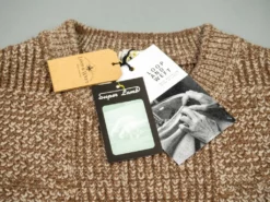 Loop & Weft Merino Super Lamb Switch Panel Crewneck Sweater Mix Brown 41 Loop & Weft Merino Super Lamb Switch Panel Crewneck Sweater Mix Brown