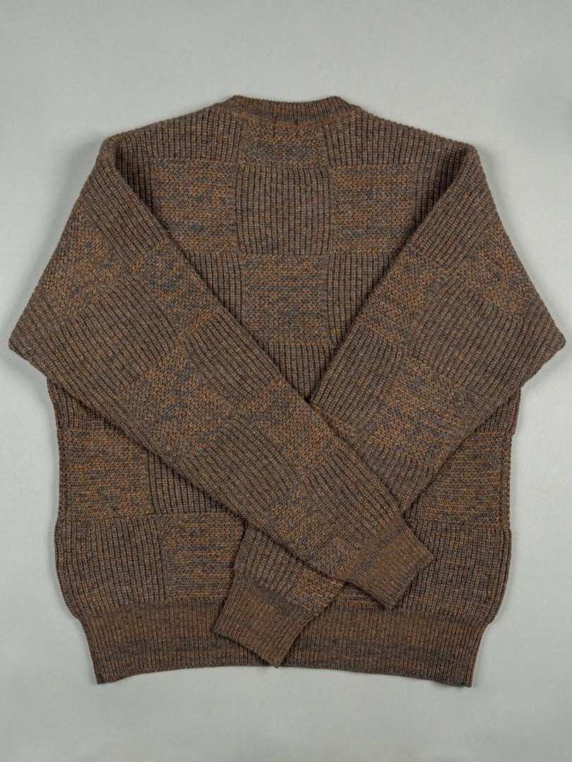 Loop & Weft Merino Super Lamb Switch Panel Crewneck Sweater Deep Clay Brown 10 Loop & Weft Merino Super Lamb Switch Panel Crewneck Sweater Deep Clay Brown