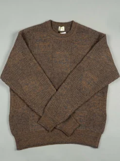 Loop & Weft Merino Super Lamb Switch Panel Crewneck Sweater Deep Clay Brown 31 Loop & Weft Merino Super Lamb Switch Panel Crewneck Sweater Deep Clay Brown