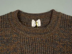 Loop & Weft Merino Super Lamb Switch Panel Crewneck Sweater Deep Clay Brown 33 Loop & Weft Merino Super Lamb Switch Panel Crewneck Sweater Deep Clay Brown