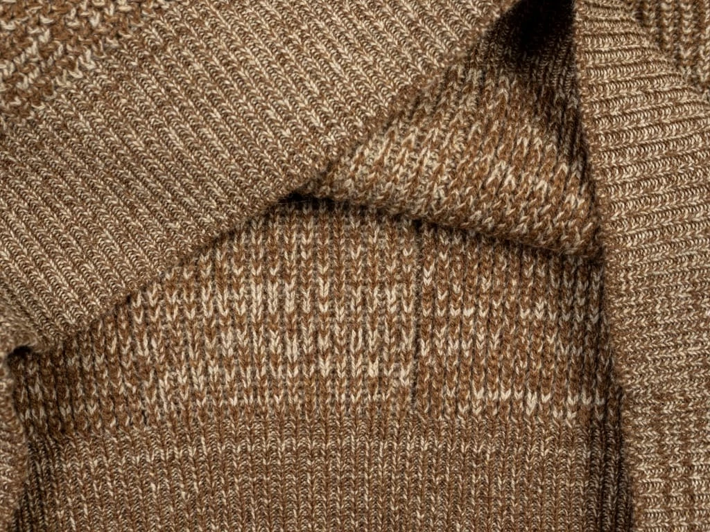 Loop & Weft Merino Super Lamb Switch Panel Crewneck Sweater Mix Brown 21 Loop & Weft Merino Super Lamb Switch Panel Crewneck Sweater Mix Brown