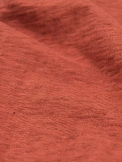 Loop & Weft Heather Slub Cotton Freedom Crewneck T-Shirt Old Brick