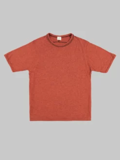 Loop & Weft Heather Slub Cotton Freedom Crewneck T-Shirt Old Brick