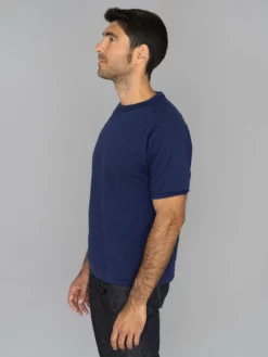 Loop & Weft Heather Slub Cotton Freedom Crewneck T-Shirt French Navy Blue 19 Loop & Weft Heather Slub Cotton Freedom Crewneck T-Shirt French Navy Blue