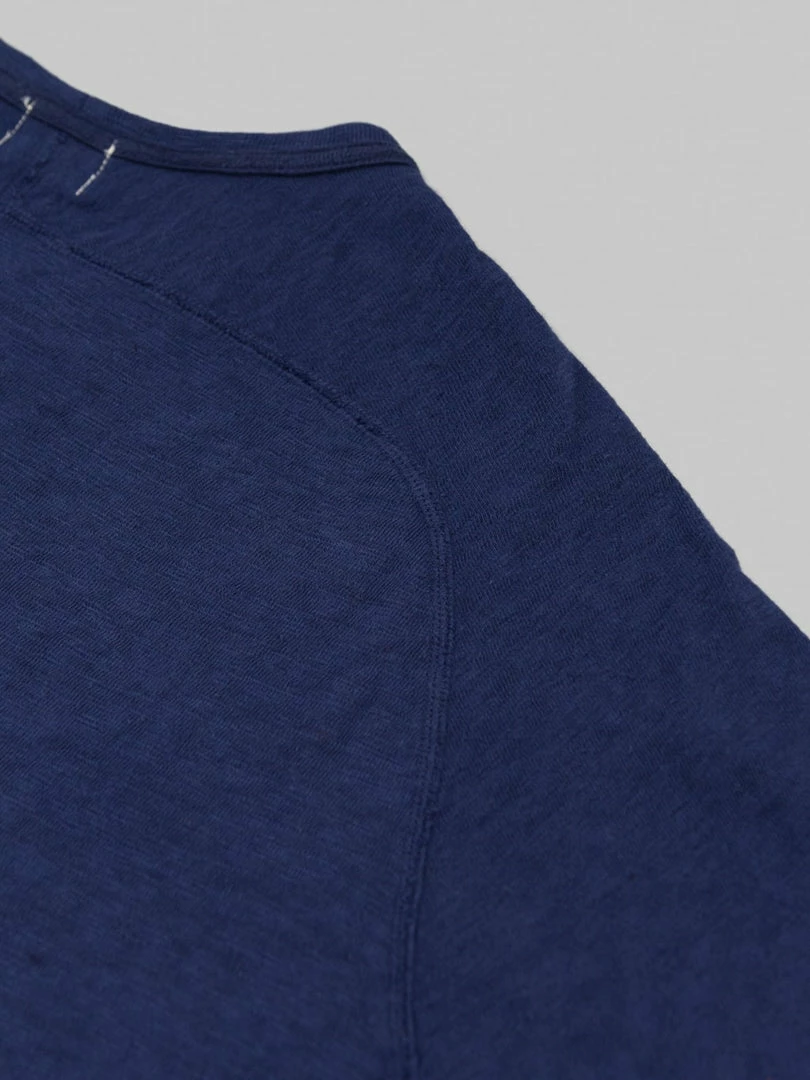 Loop & Weft Heather Slub Cotton Freedom Crewneck T-Shirt French Navy Blue 15 Loop & Weft Heather Slub Cotton Freedom Crewneck T-Shirt French Navy Blue