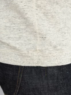 Loop & Weft Heather Slub Cotton Freedom Crewneck T-Shirt Heather Oatmeal