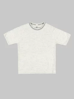 Loop & Weft Heather Slub Cotton Freedom Crewneck T-Shirt Heather Oatmeal