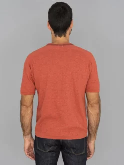 Loop & Weft Heather Slub Cotton Freedom Crewneck T-Shirt Old Brick