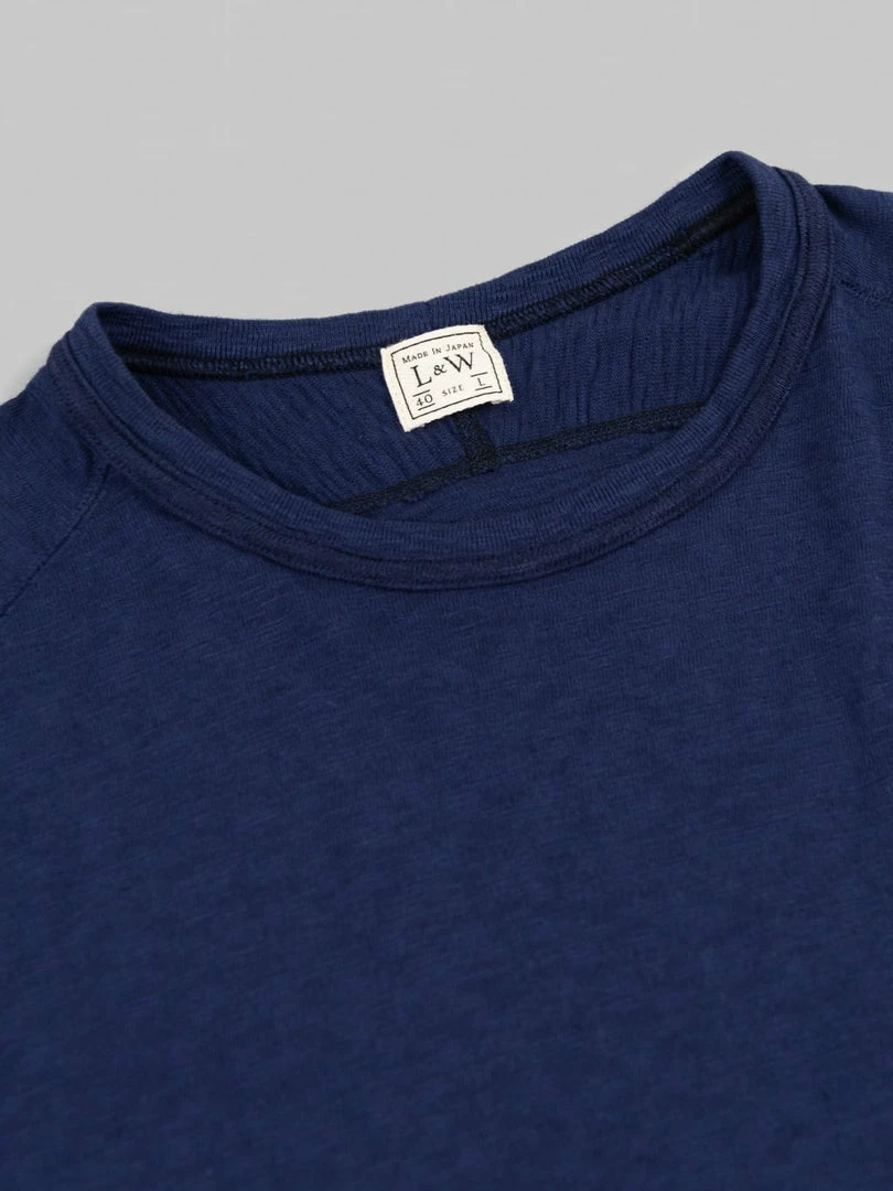 Loop & Weft Heather Slub Cotton Freedom Crewneck T-Shirt French Navy Blue 16 Loop & Weft Heather Slub Cotton Freedom Crewneck T-Shirt French Navy Blue