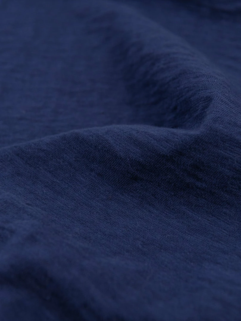 Loop & Weft Heather Slub Cotton Freedom Crewneck T-Shirt French Navy Blue 11 Loop & Weft Heather Slub Cotton Freedom Crewneck T-Shirt French Navy Blue