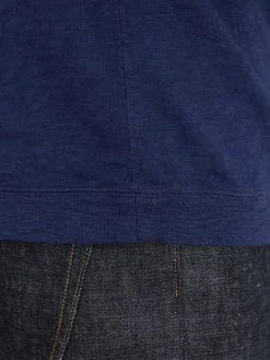 Loop & Weft Heather Slub Cotton Freedom Crewneck T-Shirt French Navy Blue 21 Loop & Weft Heather Slub Cotton Freedom Crewneck T-Shirt French Navy Blue