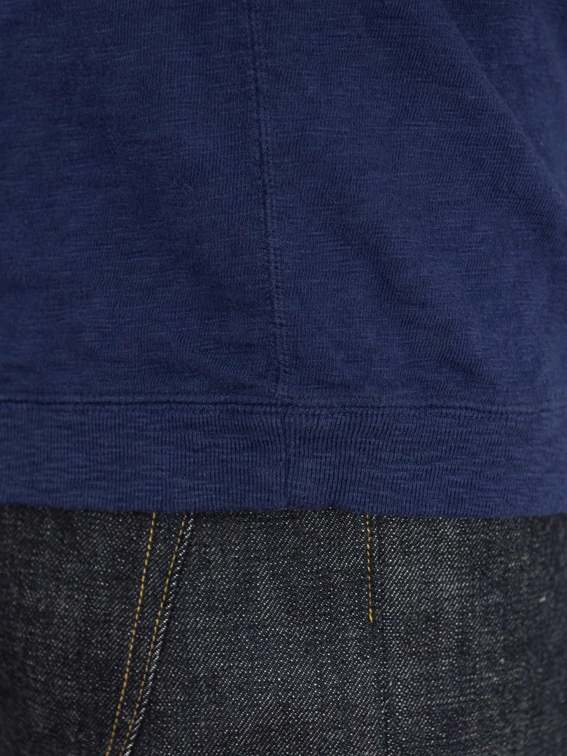 Loop & Weft Heather Slub Cotton Freedom Crewneck T-Shirt French Navy Blue 7 Loop & Weft Heather Slub Cotton Freedom Crewneck T-Shirt French Navy Blue