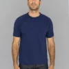 Loop & Weft Heather Slub Cotton Freedom Crewneck T-Shirt French Navy Blue