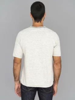 Loop & Weft Heather Slub Cotton Freedom Crewneck T-Shirt Heather Oatmeal