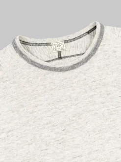 Loop & Weft Heather Slub Cotton Freedom Crewneck T-Shirt Heather Oatmeal