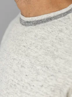 Loop & Weft Heather Slub Cotton Freedom Crewneck T-Shirt Heather Oatmeal