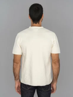 Loop & Weft Dual Layered Knit Raw Edge Pocket Crewneck T-Shirt Vintage Ivory NEW ARRIVALS