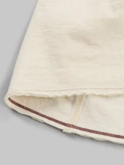 Loop & Weft Dual Layered Knit Raw Edge Pocket Crewneck T-Shirt Vintage Ivory NEW ARRIVALS