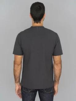 Loop & Weft Dual Layered Knit Raw Edge Crewneck T-Shirt Antique Black NEW ARRIVALS