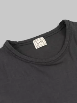 Loop & Weft Dual Layered Knit Raw Edge Pocket Crewneck T-Shirt Antique Black NEW ARRIVALS