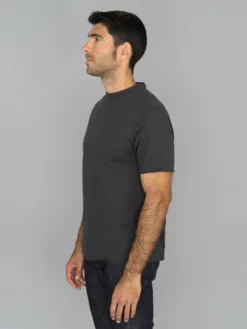 Loop & Weft Dual Layered Knit Raw Edge Crewneck T-Shirt Antique Black NEW ARRIVALS