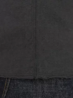 Loop & Weft Dual Layered Knit Raw Edge Crewneck T-Shirt Antique Black NEW ARRIVALS