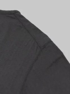 Loop & Weft Dual Layered Knit Raw Edge Crewneck T-Shirt Antique Black NEW ARRIVALS