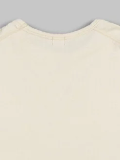 NEW ARRIVALS Loop & Weft Dual Layered Knit Raw Edge Crewneck T-Shirt Vintage Ivory