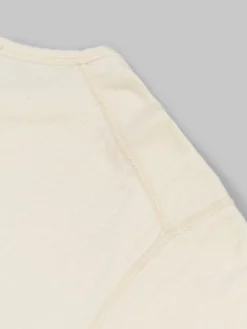 NEW ARRIVALS Loop & Weft Dual Layered Knit Raw Edge Crewneck T-Shirt Vintage Ivory