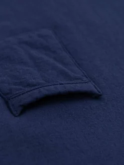 Loop & Weft Dual Layered Knit Raw Edge Crewneck T-Shirt French Navy Blue NEW ARRIVALS 30 Loop & Weft Dual Layered Knit Raw Edge Crewneck T-Shirt French Navy Blue NEW ARRIVALS