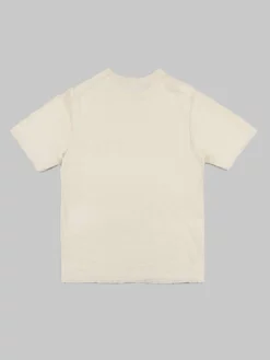 NEW ARRIVALS Loop & Weft Dual Layered Knit Raw Edge Crewneck T-Shirt Vintage Ivory