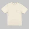 Loop & Weft Dual Layered Knit Raw Edge Pocket Crewneck T-Shirt Vintage Ivory NEW ARRIVALS