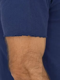 Loop & Weft Dual Layered Knit Raw Edge Crewneck T-Shirt French Navy Blue NEW ARRIVALS 22 Loop & Weft Dual Layered Knit Raw Edge Crewneck T-Shirt French Navy Blue NEW ARRIVALS