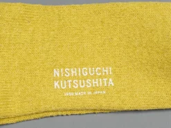 Nishiguchi Kutsushita Silk Cotton Socks Beer Yellow